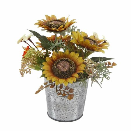 ESPECTACULO 8 in. Tall SUNFLOWERS MIX IN TIN ES2578380